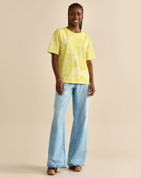 T-Shirt en Coton Bio & Lin Vixie jaune